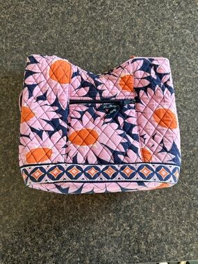 Vera Bradley Pink, Orange & Navy Quilted Floral Tote